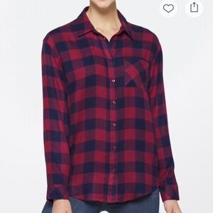 Market & Spruce Red and Blue Plaid Shirt
